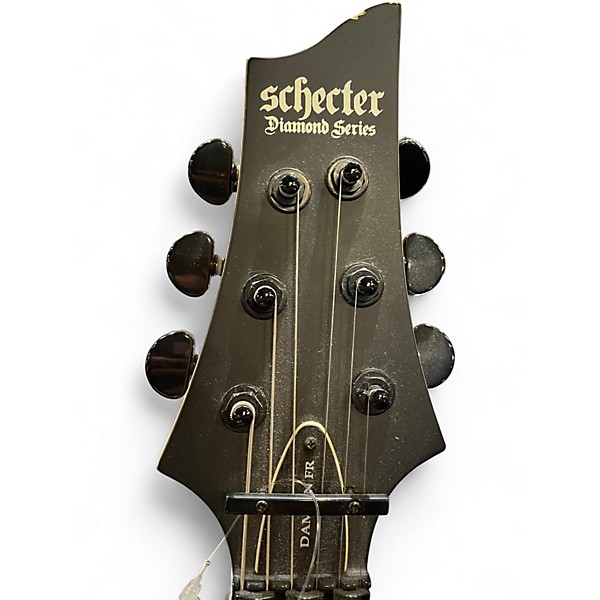 Used Schecter Guitar Research DAMIEN FR Black Solid Body Electric Guitar