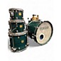 Used Yamaha 4 Piece OAK CUSTOM GOLD BADGE MIJ Emerald Green Drum Kit