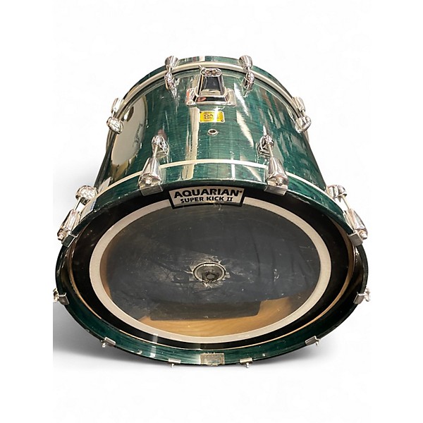 Used Yamaha 4 Piece OAK CUSTOM GOLD BADGE MIJ Emerald Green Drum Kit