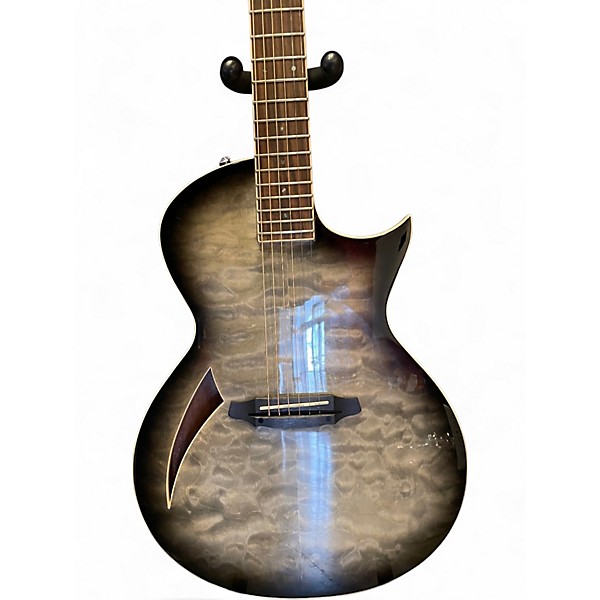 Used ESP LTD TL6-QLM Charcoal Burst Acoustic Electric Guitar