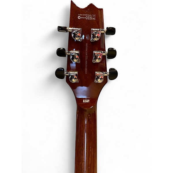 Used ESP LTD TL6-QLM Charcoal Burst Acoustic Electric Guitar