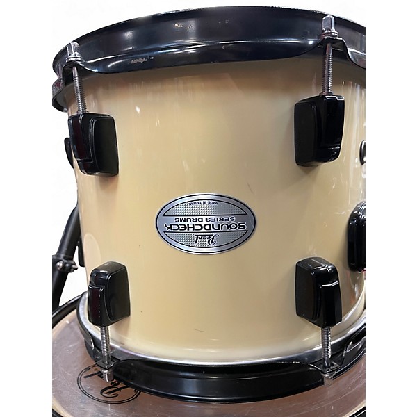 Used Pearl 5 Piece Soundcheck Antique White Drum Kit