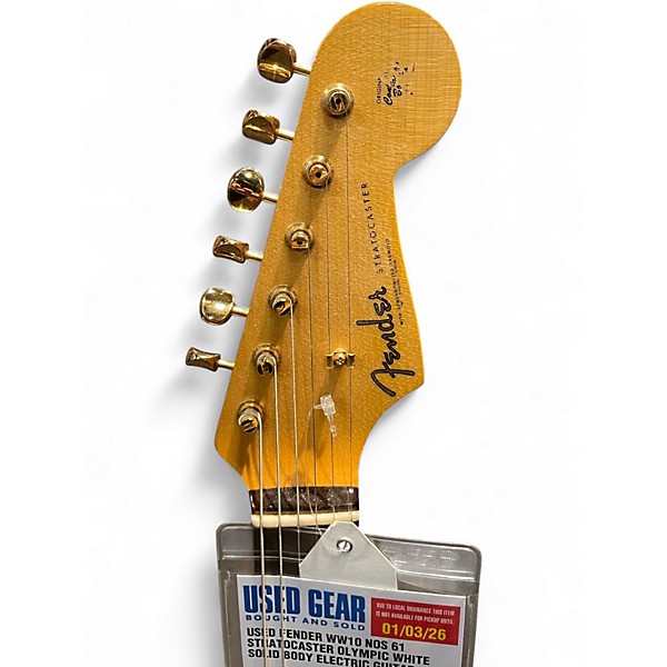 Used Fender WW10 NOS 61 Stratocaster Olympic White Solid Body Electric Guitar