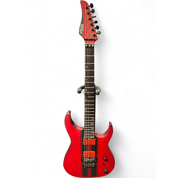 Used Schecter Guitar Research Banshee FR 6 Trans Red Solid Body Electric Guitar