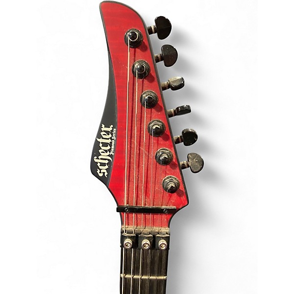 Used Schecter Guitar Research Banshee FR 6 Trans Red Solid Body Electric Guitar