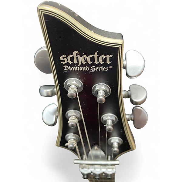 Used Schecter Guitar Research C1 Platinum FR Sustainiac Satin Crimson Red Burst Solid Body Electric Guitar