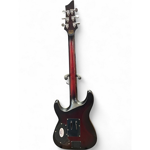 Used Schecter Guitar Research C1 Platinum FR Sustainiac Satin Crimson Red Burst Solid Body Electric Guitar