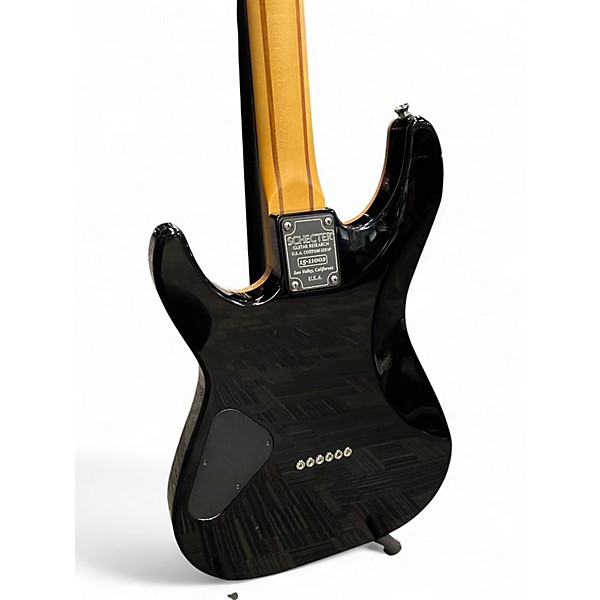 Used Schecter Guitar Research Sunset Classic II Trans Black Solid Body Electric Guitar