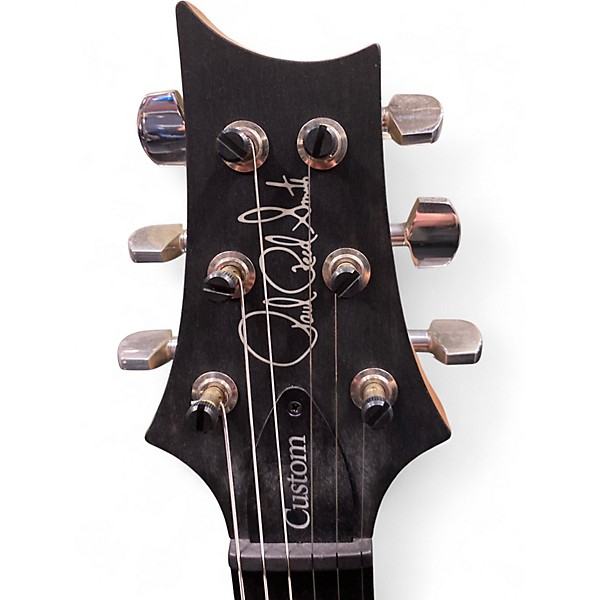 Used PRS Custom 24 Black and Silver Solid Body Electric Guitar