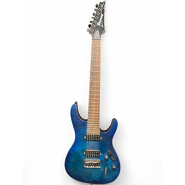 Used Ibanez S7721PB Blue Solid Body Electric Guitar