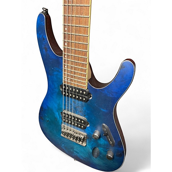 Used Ibanez S7721PB Blue Solid Body Electric Guitar