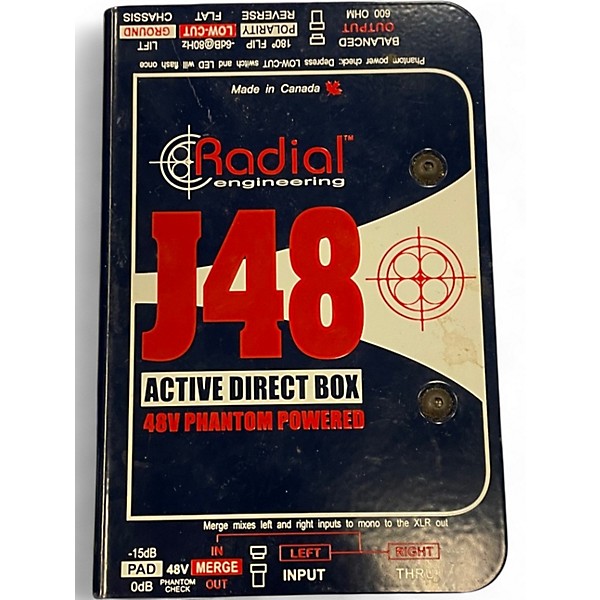 Used Radial Engineering J48 Phantom Powered Active Direct Box