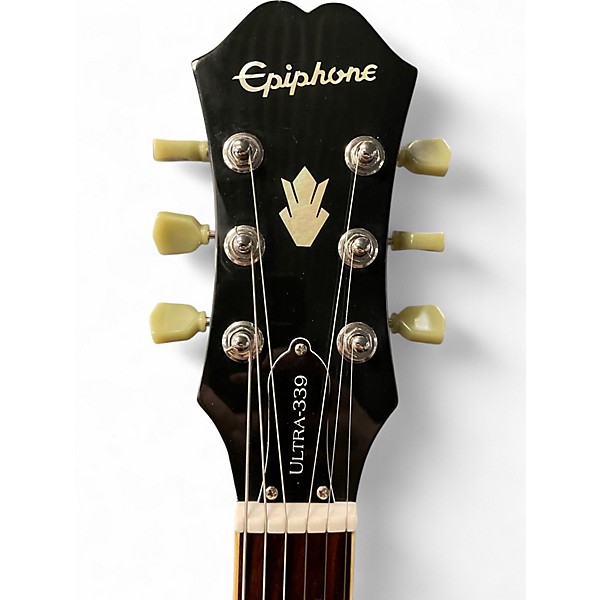 Used Epiphone Ultra-339 Blue Metal Flake Hollow Body Electric Guitar