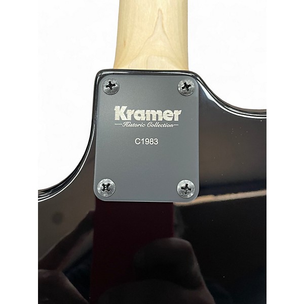 Used Kramer 1983 baretta reissue Black Solid Body Electric Guitar