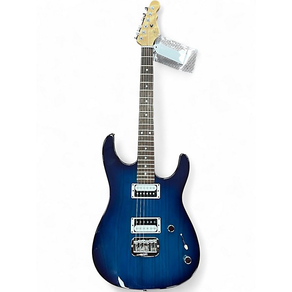 Used G&L Invader HH Blue Burst Solid Body Electric Guitar
