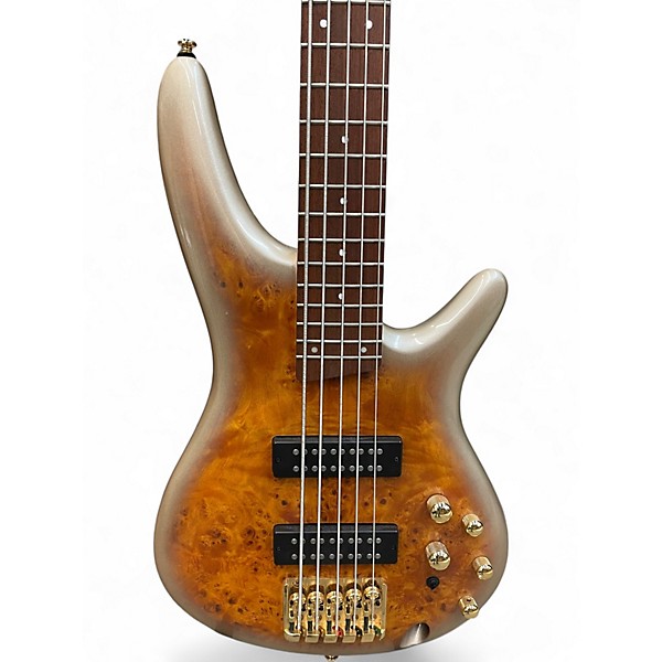 Used Ibanez SR405EPBDX Metallic Gold Burst Electric Bass Guitar