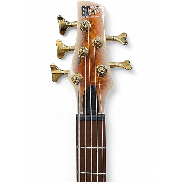 Used Ibanez SR405EPBDX Metallic Gold Burst Electric Bass Guitar