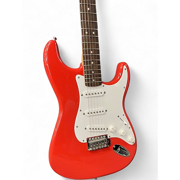 Used Squier Bullet Stratocaster HH Metallic Red Solid Body Electric Guitar