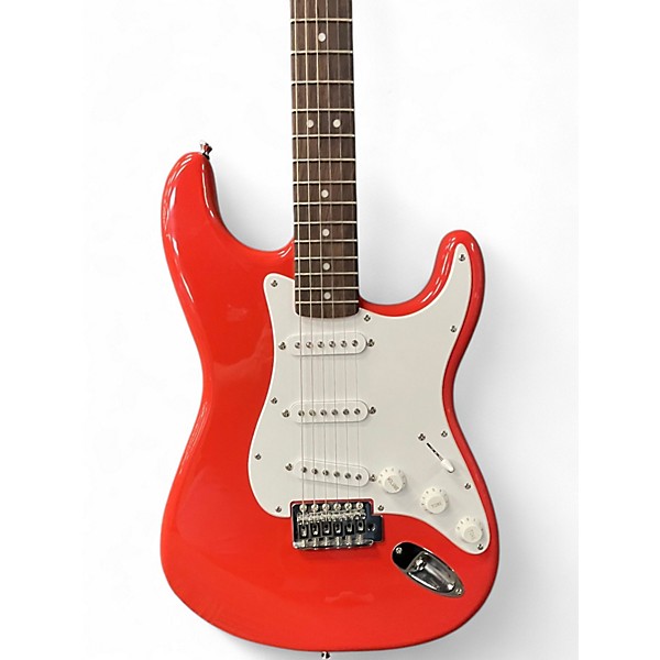Used Squier Bullet Stratocaster HH Metallic Red Solid Body Electric Guitar
