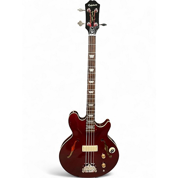 Used Epiphone Jack Casady Signature Sparkling Burgundy Electric Bass Guitar