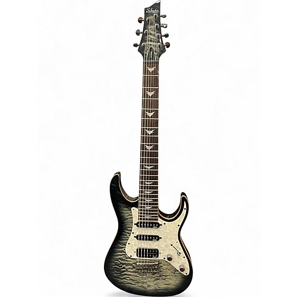 Used Schecter Guitar Research Banshee 7 Extreme Charcoal Burst Solid Body Electric Guitar