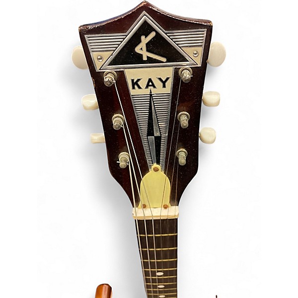 Vintage 1960s Kay Vanguard Sunburst Solid Body Electric Guitar