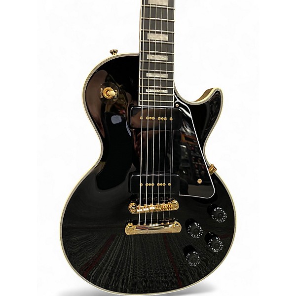 Used Epiphone Les Paul Custom P-90 Ebony Solid Body Electric Guitar