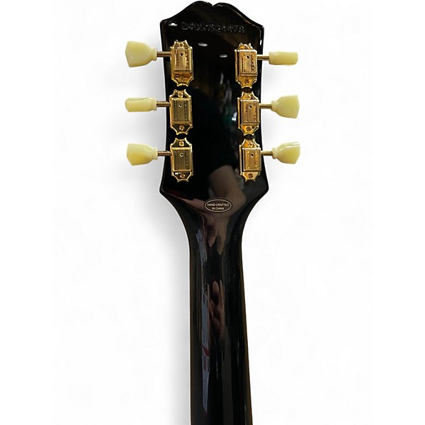 Used Epiphone Les Paul Custom P-90 Ebony Solid Body Electric Guitar