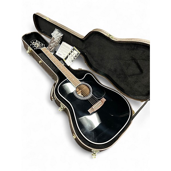 Used Takamine EF341SC Ebony Acoustic Electric Guitar