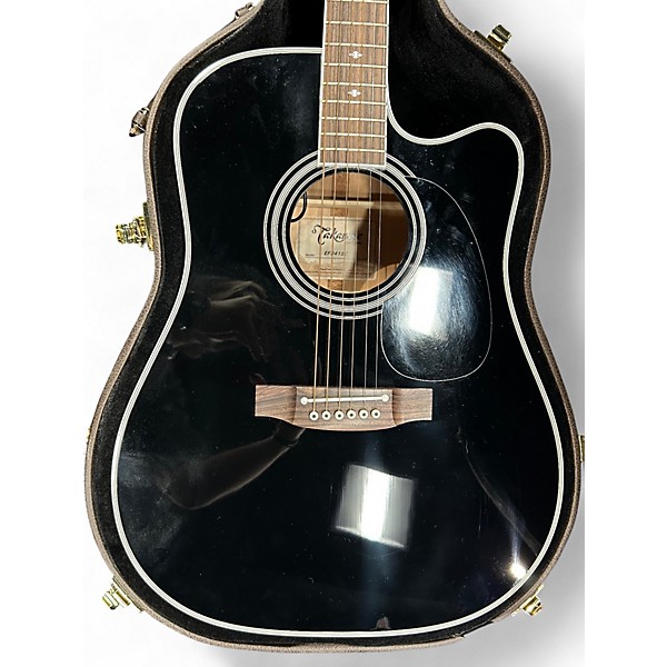 Used Takamine EF341SC Ebony Acoustic Electric Guitar