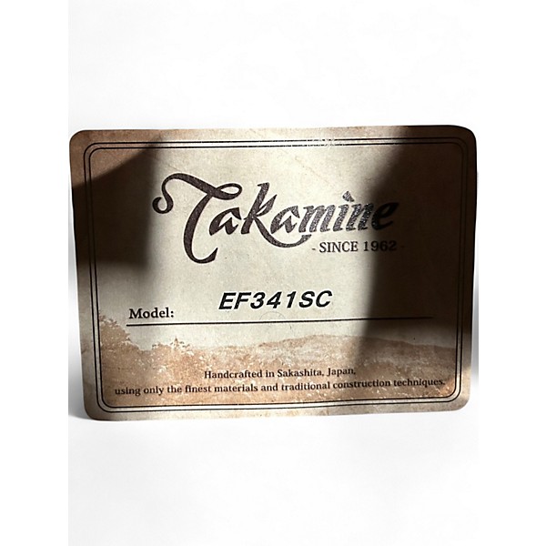 Used Takamine EF341SC Ebony Acoustic Electric Guitar