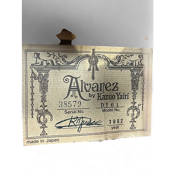 Vintage 1992 Alvarez DY61 Natural Acoustic Guitar