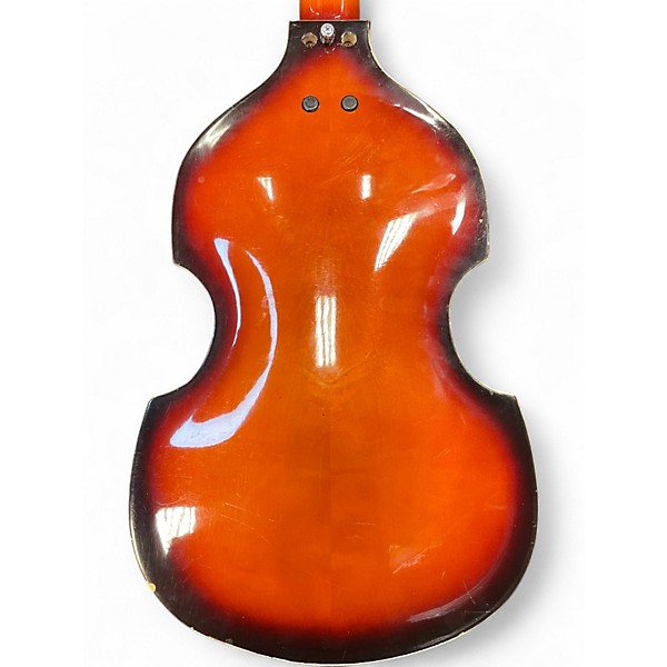 Used 1960s Conrad Violin Scroll violin burst Hollow Body Electric Guitar