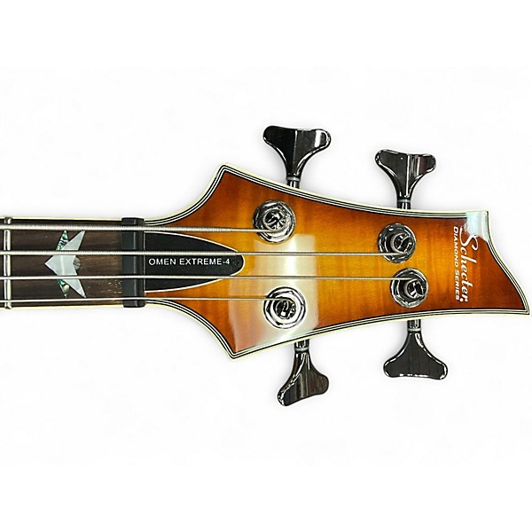Used Schecter Guitar Research Omen Extreme 4 String 2 Color Sunburst Electric Bass Guitar