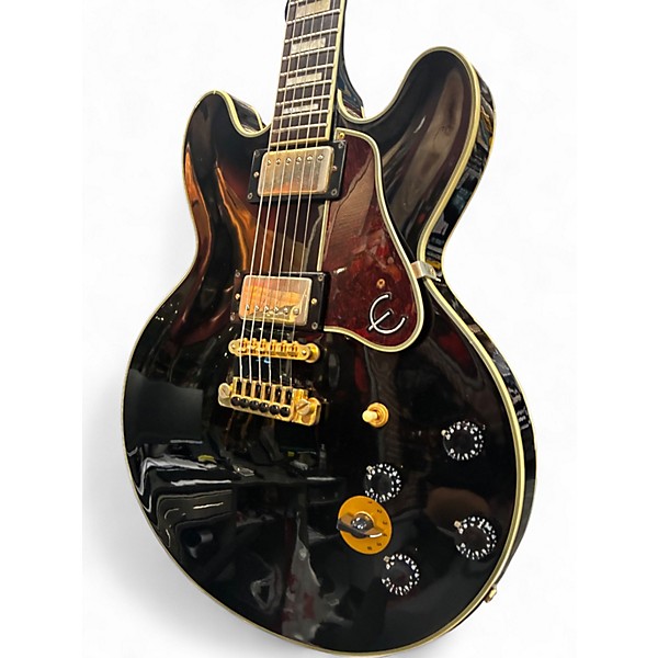 Used 2000s Epiphone BB King Lucille- Black Hollow Body Electric Guitar