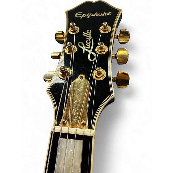 Used 2000s Epiphone BB King Lucille- Black Hollow Body Electric Guitar