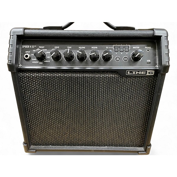 Used Line 6 Spider V 20 MkII 20w 1x8 Guitar Combo Amp