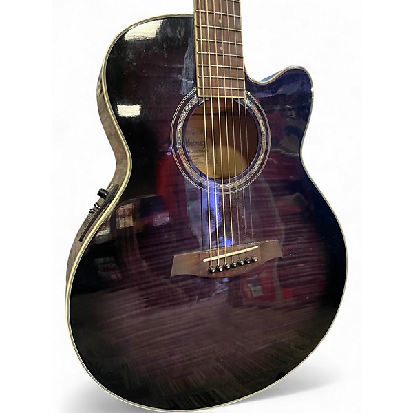 Used Ibanez AEL207E Transparent Black Acoustic Electric Guitar