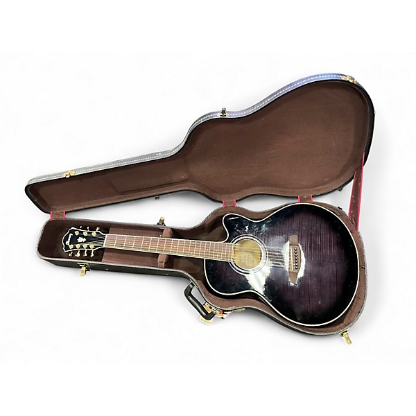 Used Ibanez AEL207E Transparent Black Acoustic Electric Guitar