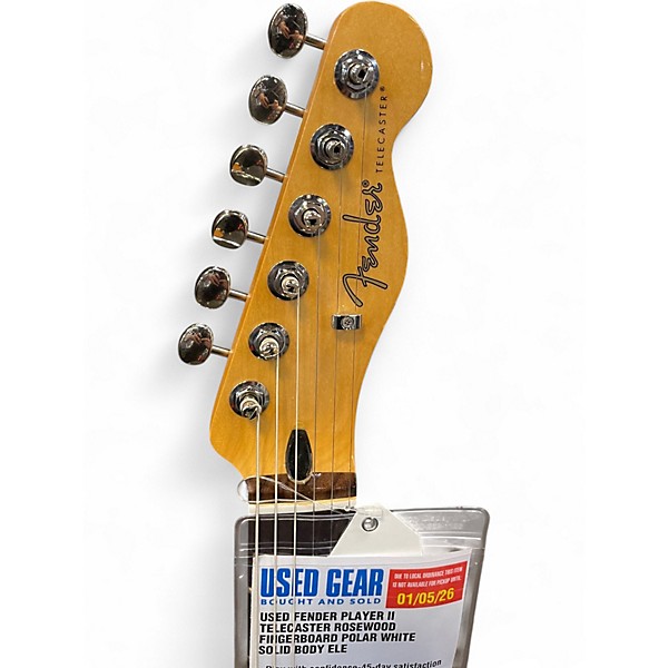 Used Fender Player II Telecaster Rosewood Fingerboard Polar White Solid Body Electric Guitar