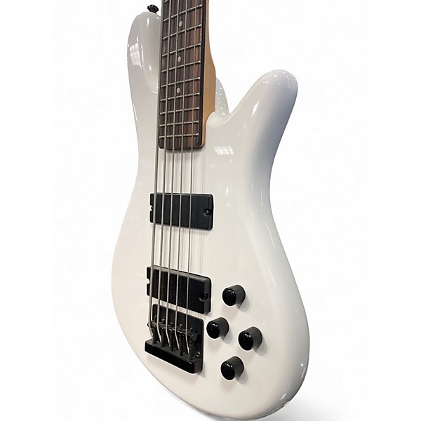 Used Spector Performer 5 White Electric Bass Guitar