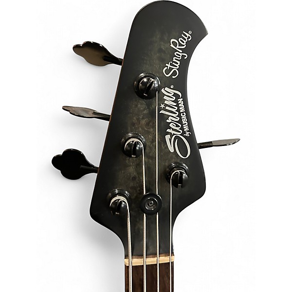 Used Sterling by Music Man Ray34 Trans Black Electric Bass Guitar