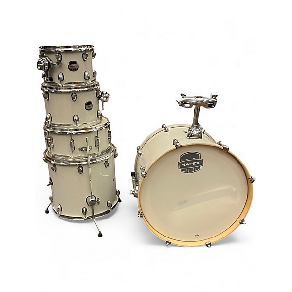 Used Mapex 5 Piece Mars Silver sparkle Drum Kit