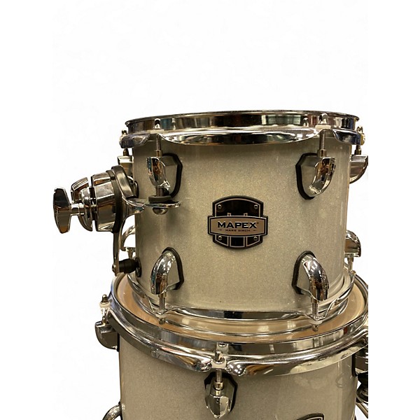 Used Mapex 5 Piece Mars Silver sparkle Drum Kit