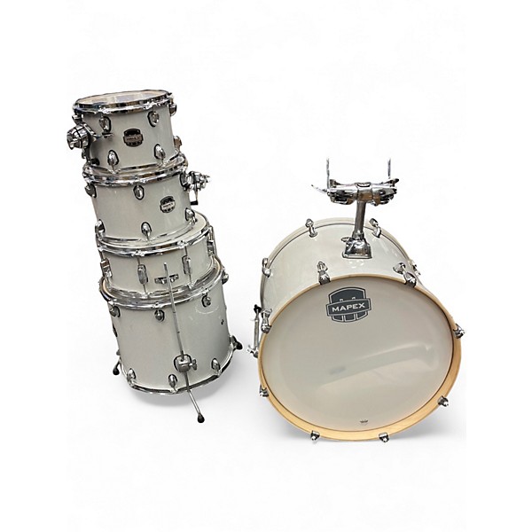 Used Mapex 5 Piece Mars Silver sparkle Drum Kit