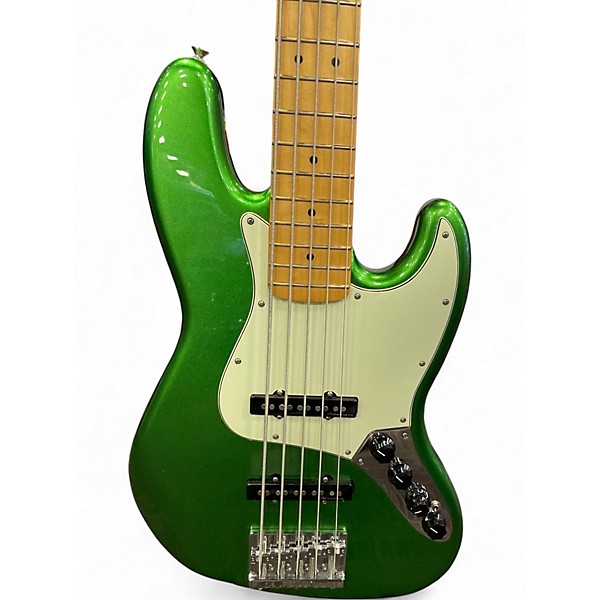 Used Fender Player Plus Jazz Bass V COSMIC JADE Electric Bass Guitar