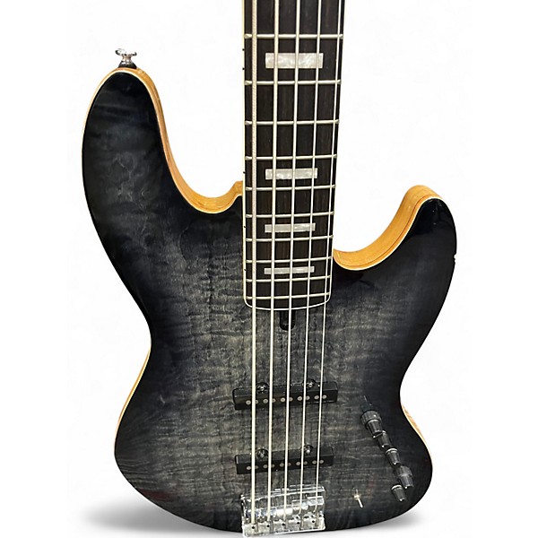 Used Sire Marcus Miller V9 Swamp Ash 5 String Trans Black Electric Bass Guitar