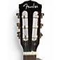 Used Fender CN-140SCE Black Classical Acoustic Electric Guitar
