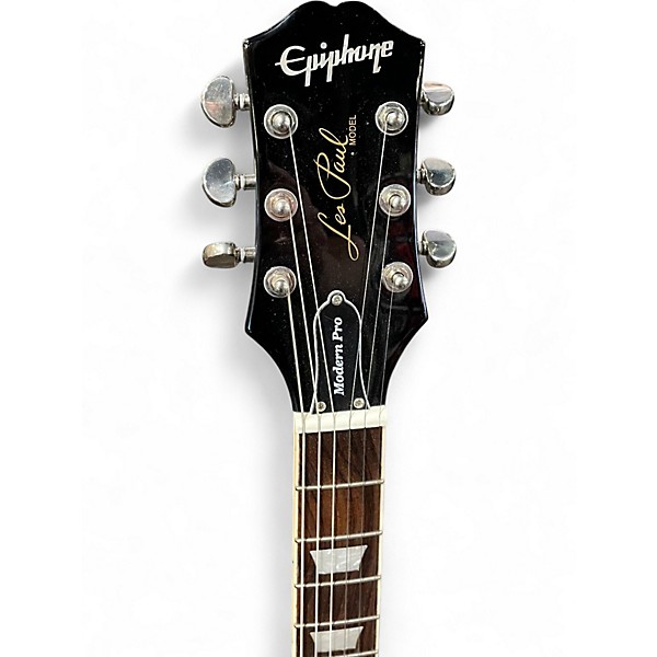 Used Epiphone LES PAUL MODERN PRO BLACK Solid Body Electric Guitar