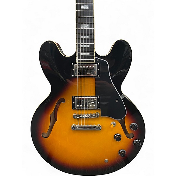 Used 2014 Epiphone Dot ES 335 Pro VS Vintage Sunburst Hollow Body Electric Guitar